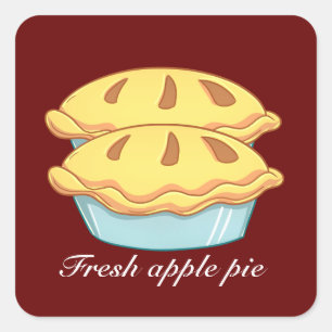 Aufkleber für Apfelkuchen
