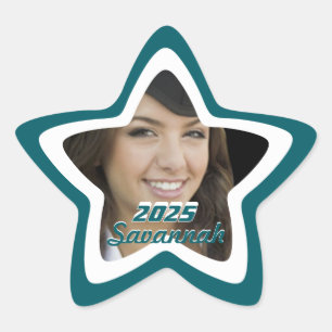 Aufkleber für aquamarine Abschluss- oder 16 . Gebu