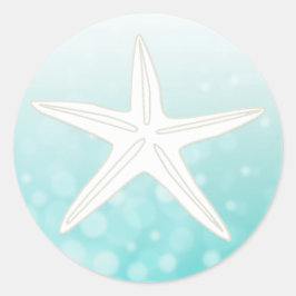 Aufkleber für aquamarine und weiße Sterne
