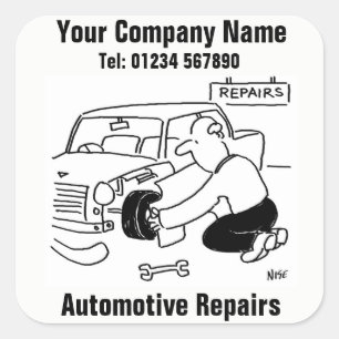 Aufkleber für Autoreparaturunternehmen