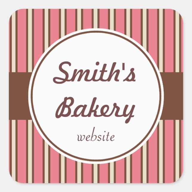 Aufkleber für benutzerdefinierte Bäckereistreifen (Vorderseite)