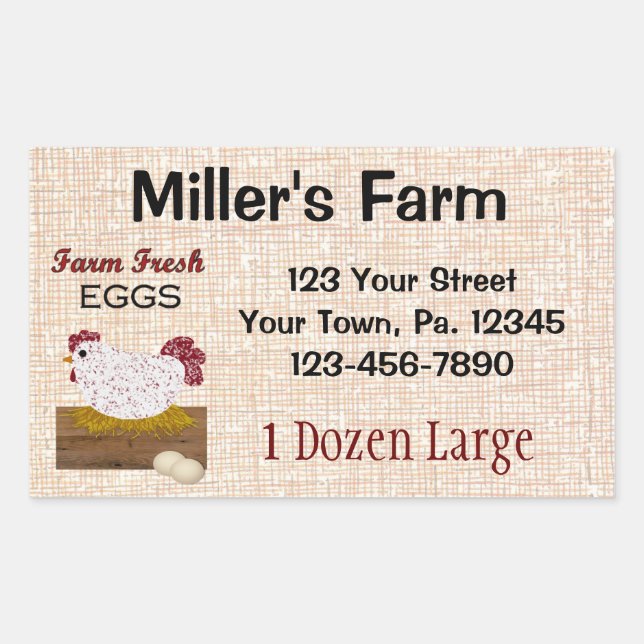 Aufkleber für benutzerdefinierte Eier (Vorderseite)