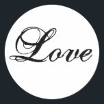 Aufkleber für benutzerdefinierte Lieben für Gastge<br><div class="desc">Elegante Aufkleber für Hochzeiten,  Umschlag Aufkleber und Gastgeschenk Hochzeit. Passen Sie die Farbe der Schrift und den Hintergrund an.</div>