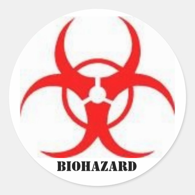 Aufkleber für Biogefährdung (Vorderseite)
