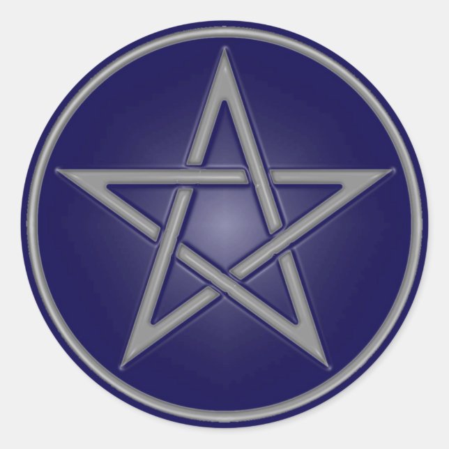 Aufkleber für blaues Pentagramm (Vorderseite)