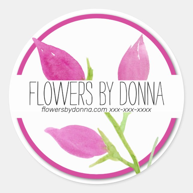 Aufkleber für Blume (Vorderseite)