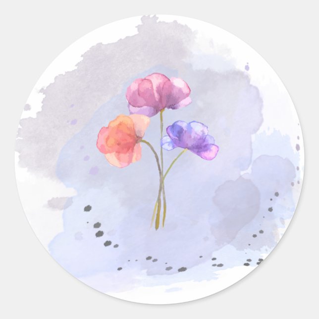 Aufkleber für Blume (Vorderseite)