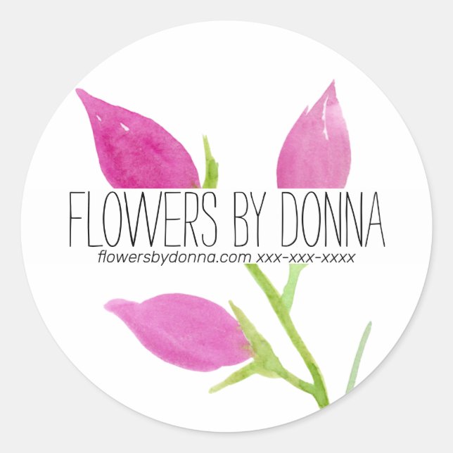 Aufkleber für Blume (Vorderseite)