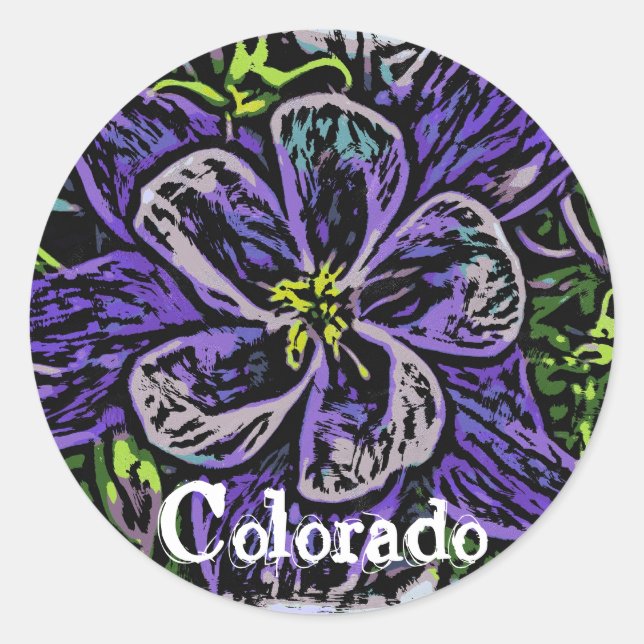 Aufkleber für Blume Colorado (Vorderseite)