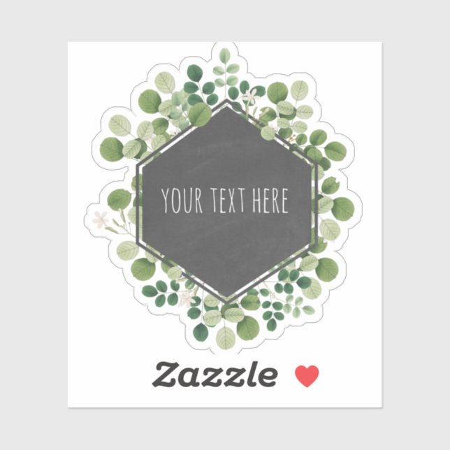 Aufkleber für Botanische Grünpflanzen (Blatt)