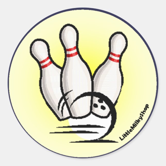 Aufkleber für Bowling-Buttone (Vorderseite)