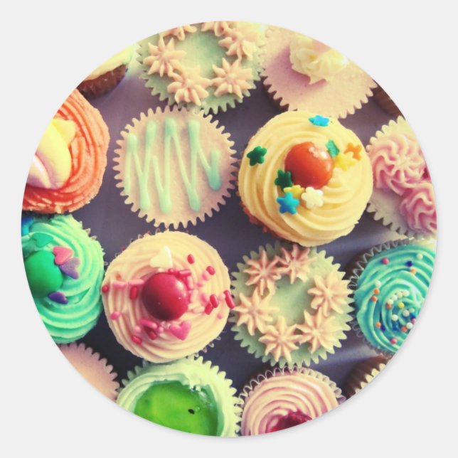 Aufkleber für bunte Kuchen (Vorderseite)