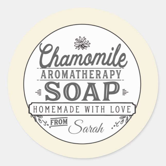 Aufkleber für Chamomile-Seifen (Vorderseite)