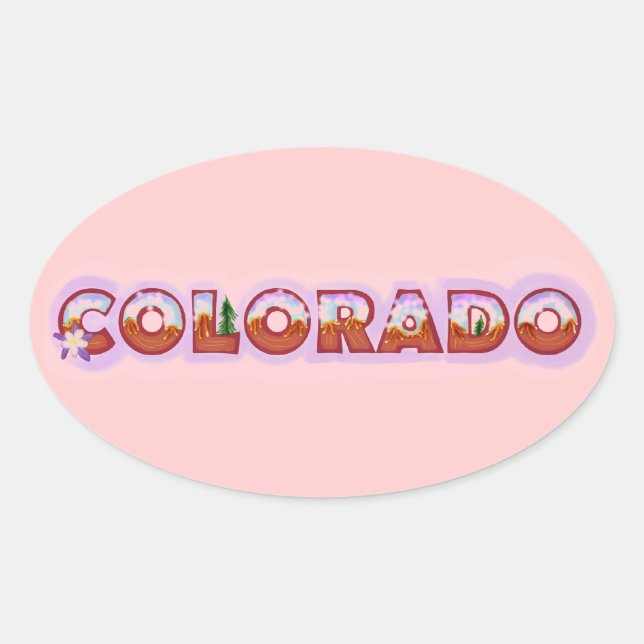 Aufkleber für Colorado-Konturen (Vorderseite)