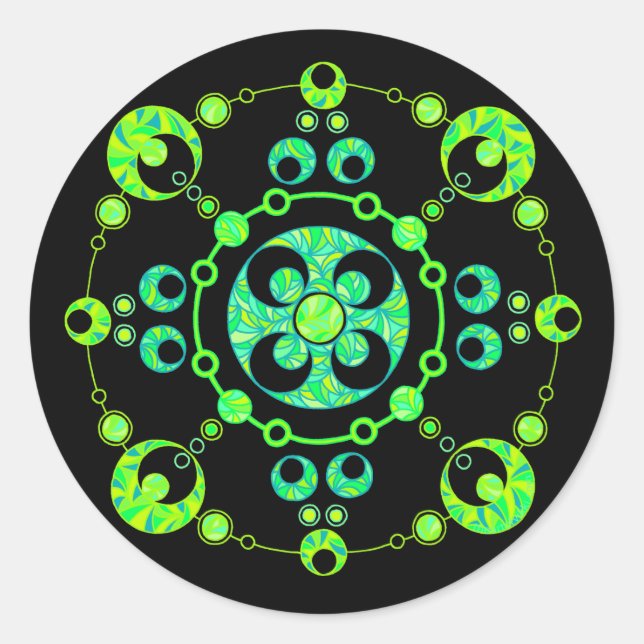 Aufkleber für coole Crop Circle Green Art (Vorderseite)