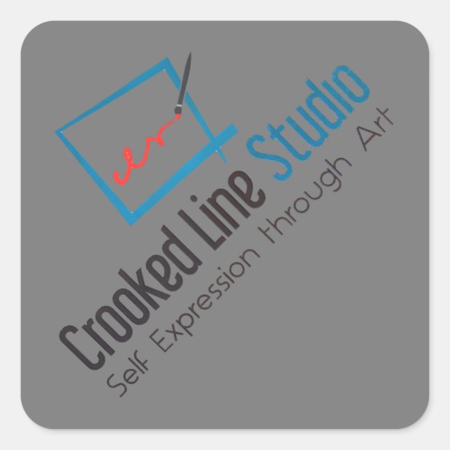 Aufkleber für Crooked Line-Studio (Vorderseite)