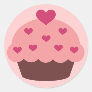 Aufkleber für Cupcake-Lieben