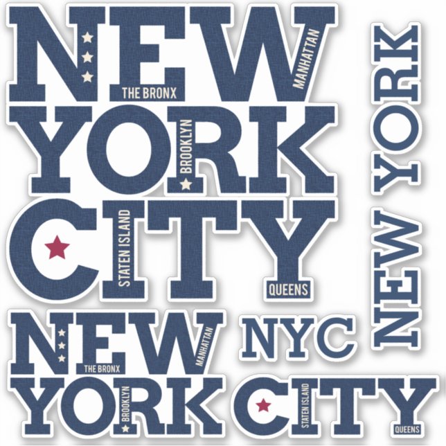 Aufkleber für Custom New York City (Vorderseite)