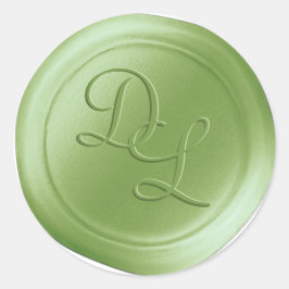 Aufkleber für das 2-Letter-Mongram-Wax-Siegel
