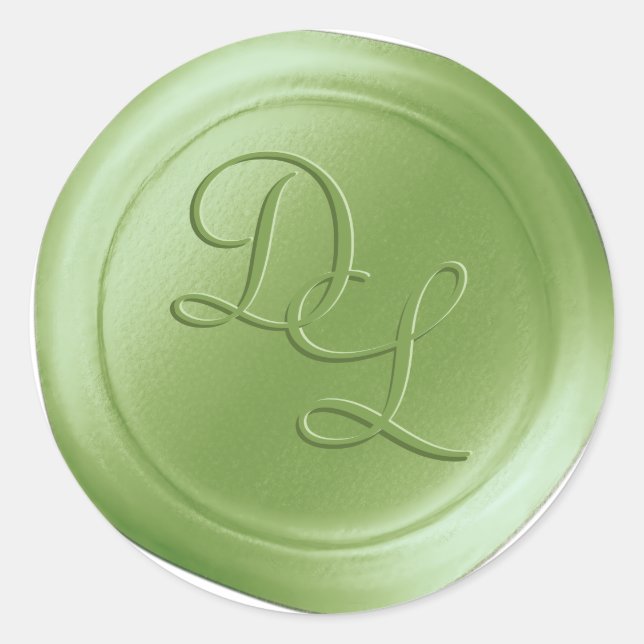 Aufkleber für das 2-Letter-Mongram-Wax-Siegel (Vorderseite)