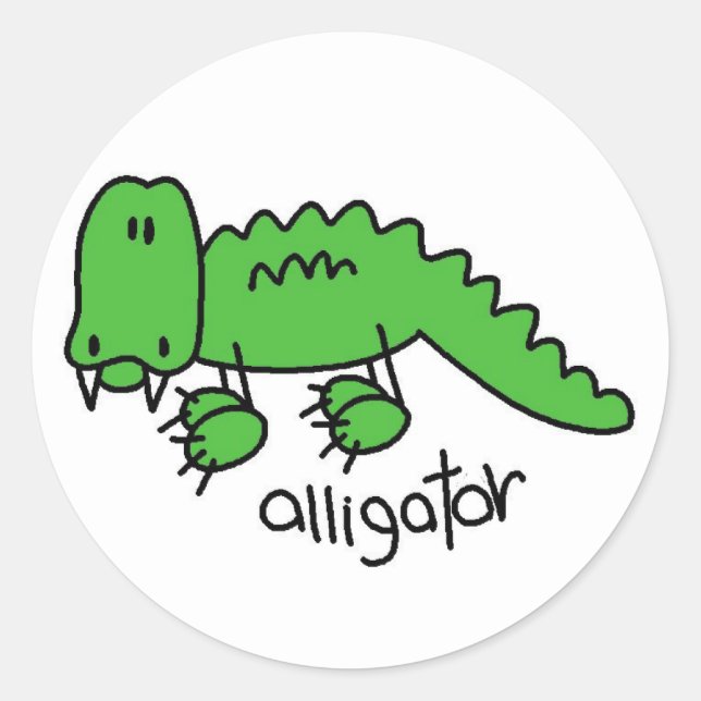 Aufkleber für das Alligator-Strichmännchen (Vorderseite)