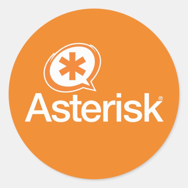 Aufkleber für das Asterisk-Logo (Vorderseite)