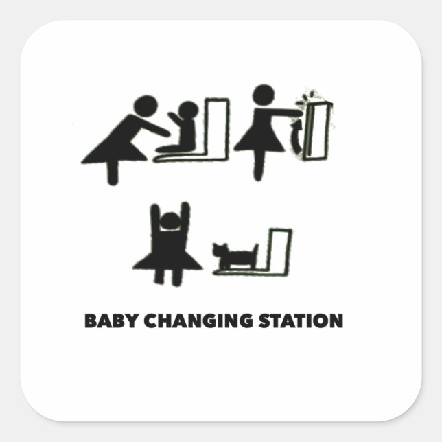 Aufkleber für das Baby-Wechselstube (Vorderseite)
