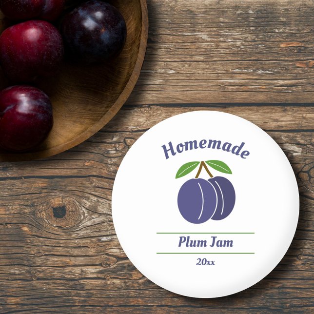 Aufkleber für das bearbeitbare Etikett (Plum Jam Label Sticker)