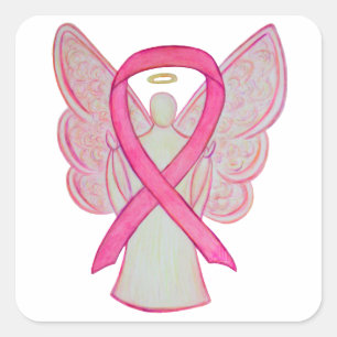 Aufkleber für das Bewusstsein für den rosa Ribbon-