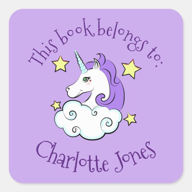 Aufkleber für das Buchzeichen Unicordesign (Vorderseite)