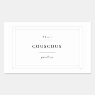Aufkleber für das Couscous Food Label