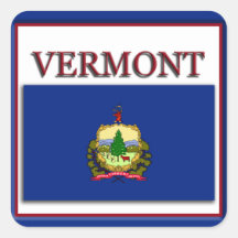 Aufkleber für das Design der Flaggen des Vermont-S