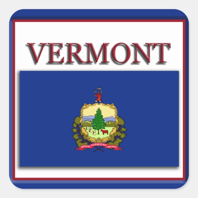 Aufkleber für das Design der Flaggen des Vermont-S (Vorderseite)