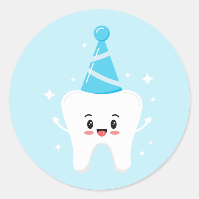 Aufkleber für das erste Gastgeschenk von Tooth - A (Vorderseite)