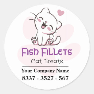 Aufkleber für das Etikett von Cat Food Business