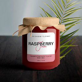 Aufkleber für das Etikett von Raspberry-Marmelade