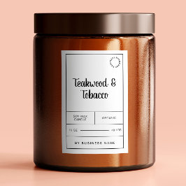 Aufkleber für das Etikett von Schwarzweißkerzen