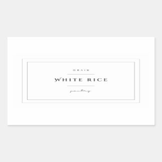 Aufkleber für das Etikett "White Rice Food"