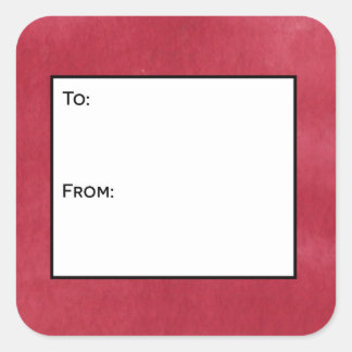 Aufkleber für das Geschenkpapier "Red Stated Glass