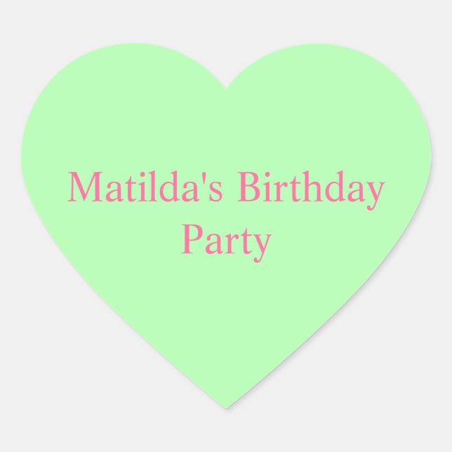 Aufkleber für das grüne Herz (Vorderseite)