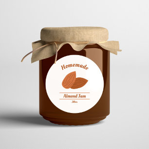 Aufkleber für das hausgemachte Almond-Konfitüre