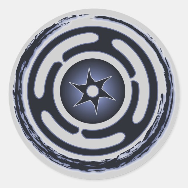 Aufkleber für das Hecate-Rad (blau) (Vorderseite)