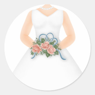 Aufkleber für das Hochzeitskleid