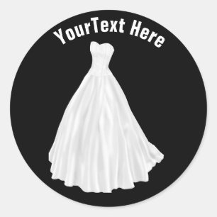 Aufkleber für das Hochzeitskleid