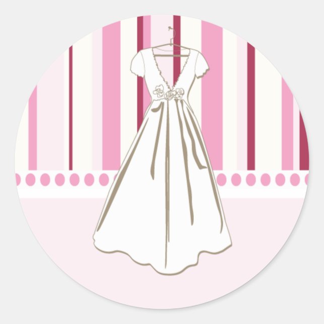 Aufkleber für das Hochzeitskleid-Brautparty (Vorderseite)