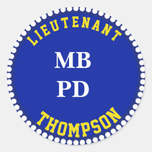 Aufkleber für das Monogramm der Strafverfolgungsbe