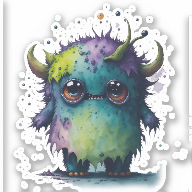 Aufkleber für das Monster-Design des beängstigende (Vorderseite)