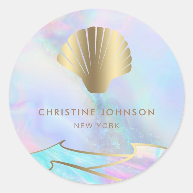 Aufkleber für das Muschellogo (Vorderseite)