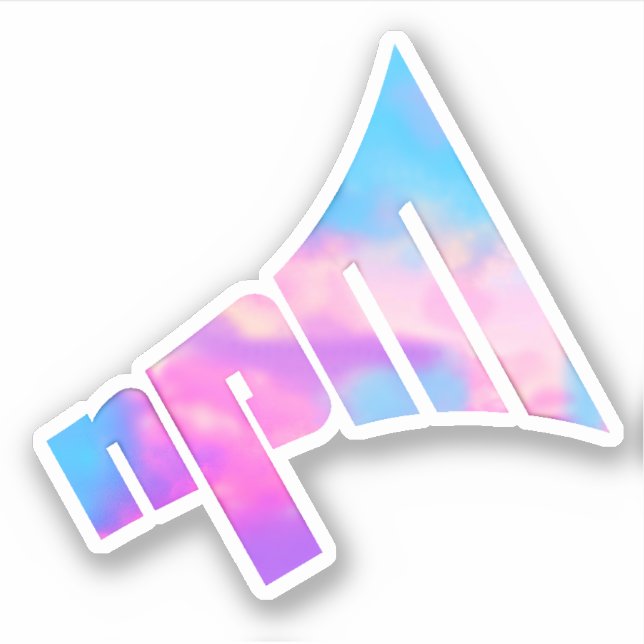 Aufkleber für das NPM-Pastell-Logo (Vorderseite)