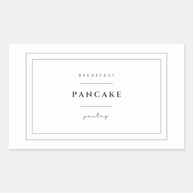 Aufkleber für das Pancake Food Label (Vorderseite)